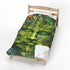 Green Man Face Forest Folklore Velveteen Plush Blanket Throw