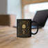 Gothic Skull Mug, Black Lavender Parlor Ceramic Coffee Mug
