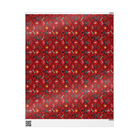 Krampus Christmas Wrapping Paper – Gothic Holiday Gift Wrap