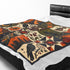 Vintage Halloween Patchwork Blanket | Dark Cottagecore Velveteen Fleece Throw