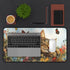Charming Sleeping Kitten Desk Mat Fully Customizable, Anti-Slip, Neoprene Office and Home Decor in 3 Sizes