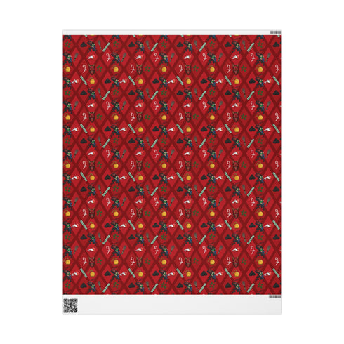 Krampus Christmas Wrapping Paper – Gothic Holiday Gift Wrap