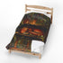 Sleeping Dragon Bookshelf Blanket – Cosy Velveteen Fleece Fantasy Throw