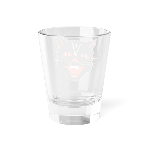 Vintage Black Cat Halloween Shot Glass | 1.5 oz