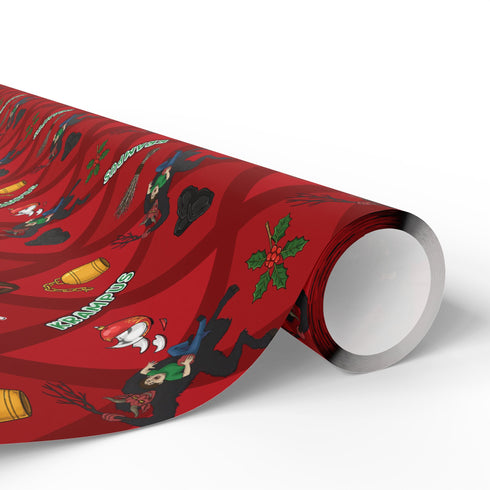 Krampus Christmas Wrapping Paper – Gothic Holiday Gift Wrap