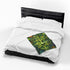 Green Man Face Forest Folklore Velveteen Plush Blanket Throw