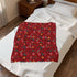 Krampus Christmas Blanket | Gothic Creepmas Velveteen Fleece Throw