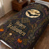 Victorian Halloween Velveteen Blanket | Gothic Moon & Bats Throw