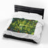 Green Man Face Forest Folklore Velveteen Plush Blanket Throw