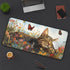 Charming Sleeping Kitten Desk Mat Fully Customizable, Anti-Slip, Neoprene Office and Home Decor in 3 Sizes