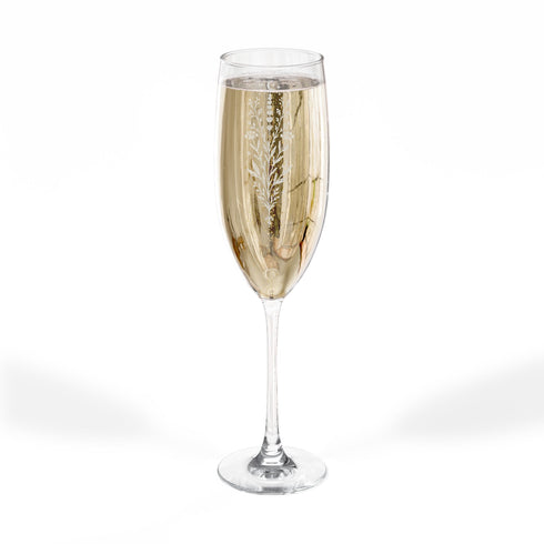Witchy Herbal Engraved Champagne Glass | Botanical Prosecco Flute