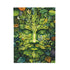 Green Man Face Forest Folklore Velveteen Plush Blanket Throw