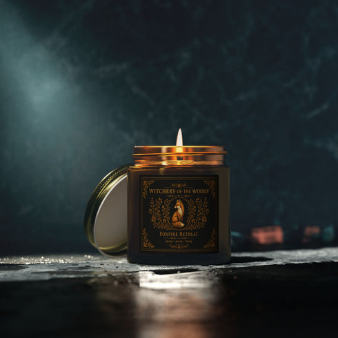 Woodland Fox Scented Coconut Apricot Wax Candle | Foxfire Retreat