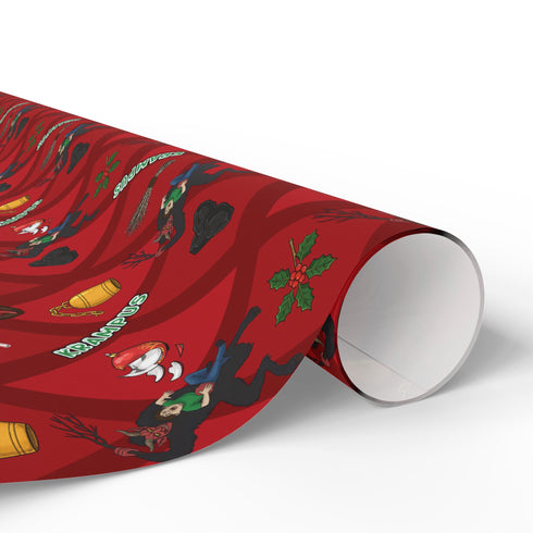 Krampus Christmas Wrapping Paper – Gothic Holiday Gift Wrap