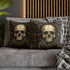 Gothic Skull Pillow Cover Faux Suede Cushion Case Black Gold Purple Decor Dark Cottagecore Witchy Home Accent Moonlit Manor