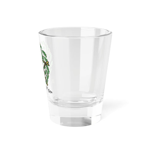 Personalised Pentagram & Oak Leaves Shot Glass | Forest Witch