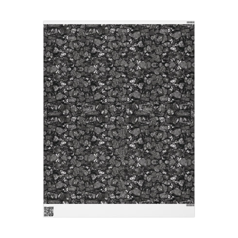 Naughty List Coal Wrapping Paper – Gag Gift Coal Pattern Christmas Gift Wrap