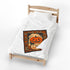 Vintage Black Cat Halloween Blanket | Jack O’ Lantern Pumpkin Fleece Throw