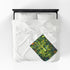 Green Man Face Forest Folklore Velveteen Plush Blanket Throw