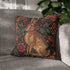 Vintage Faux Suede Woodland Hare Floral Rabbit Throw Cushion Case