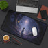 Enchanted Forest Path Desk Mat | Mystical Girl, Lanterns, Twilight