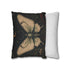 Crimson Grove Mystic Luna Moth Faux Suede Pillow Gothic Botanical Décor
