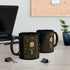Gothic Skull Mug, Black Lavender Parlor Ceramic Coffee Mug
