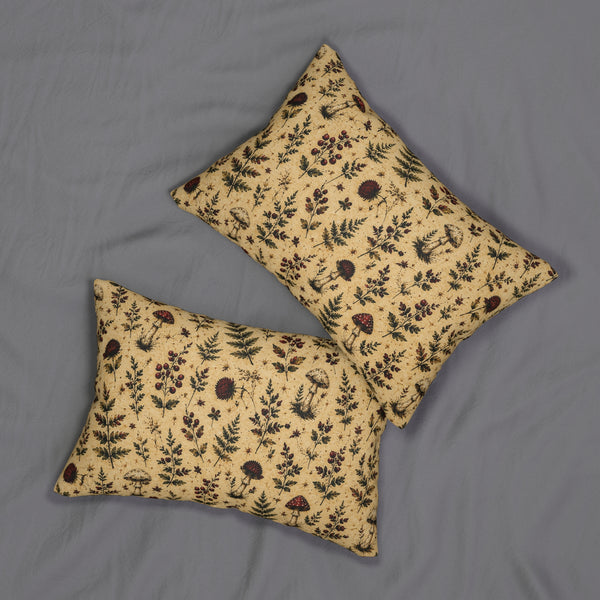 Crimson Grove Forest Specimens Lumbar Pillow with Insert