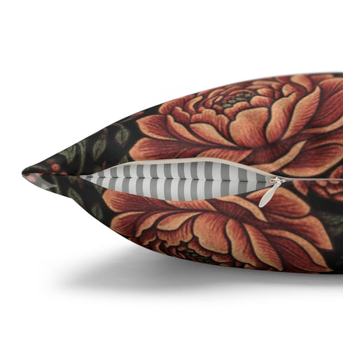 Vintage Faux Suede Woodland Hare Floral Rabbit Throw Cushion Case