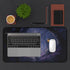 Enchanted Forest Path Desk Mat | Mystical Girl, Lanterns, Twilight