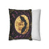 Gothic Bat Pillow Cover Faux Suede Cushion Case Black Gold Purple Decor Dark Cottagecore Witchy Home Accent Black Lavender Halloween Decor