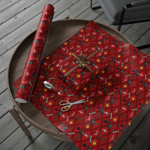 Krampus Christmas Wrapping Paper – Gothic Holiday Gift Wrap