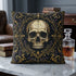 Gothic Skull Pillow Cover Faux Suede Cushion Case Black Gold Purple Decor Dark Cottagecore Witchy Home Accent Moonlit Manor