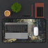 Excalibur in Forest Desk Mat | Medieval Fantasy Landscape, Sunlit Mossy Woods