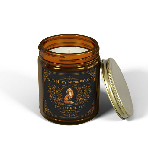Woodland Fox Scented Coconut Apricot Wax Candle | Foxfire Retreat