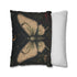 Crimson Grove Mystic Luna Moth Faux Suede Pillow Gothic Botanical Décor