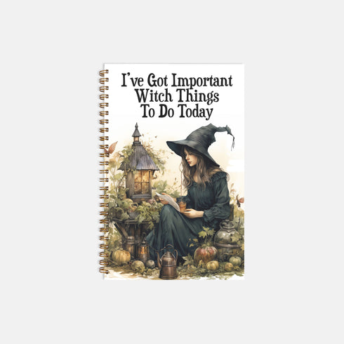 Important Witch Things To Do Green Witch Forest Witch Hardcover Calendar and Planner and Journal