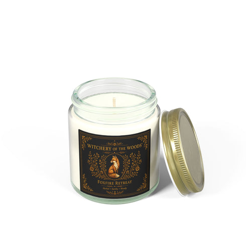 Woodland Fox Scented Coconut Apricot Wax Candle | Foxfire Retreat