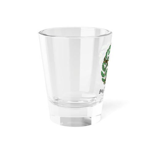 Personalised Pentagram & Oak Leaves Shot Glass | Forest Witch