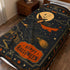 Vintage Halloween Witch Blanket | Retro Moon Velveteen Fleece Throw