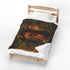 Sleeping Dragon Bookshelf Blanket – Cosy Velveteen Fleece Fantasy Throw