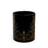 Gothic Skull Mug, Black Lavender Parlor Ceramic Coffee Mug