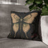 Crimson Grove Mystic Luna Moth Faux Suede Pillow Gothic Botanical Décor