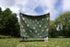 William Morris Inspired Woven Blanket | Teal Floral Cotton Throw