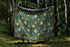 William Morris Inspired Woven Blanket | Teal Floral Cotton Throw