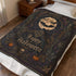 Victorian Halloween Velveteen Blanket | Gothic Moon & Bats Throw