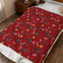 Krampus Christmas Blanket | Gothic Creepmas Velveteen Fleece Throw