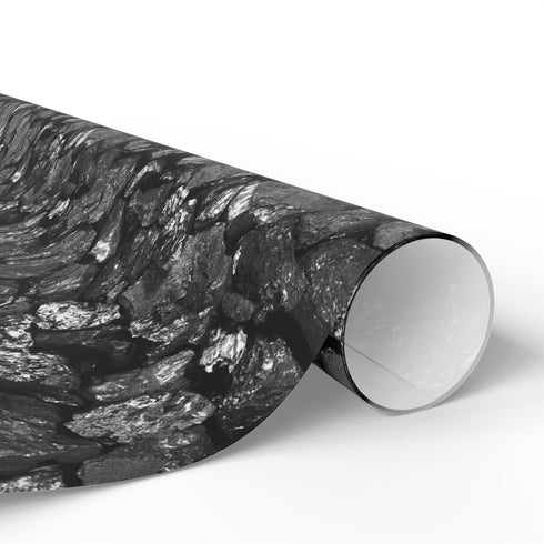 Naughty List Coal Wrapping Paper – Gag Gift Coal Pattern Christmas Gift Wrap
