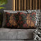 Vintage Faux Suede Woodland Hare Floral Rabbit Throw Cushion Case