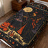 Vintage Witch Halloween Blanket | Cauldron, Black Cat & Pumpkin Throw